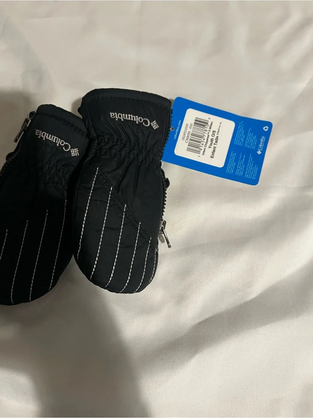 NWT Columbia Infant Black Insulated Mittens - Warm Winter Gloves